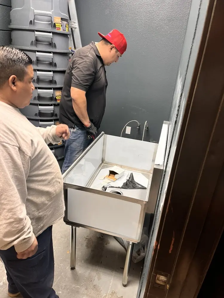 Commercial plumbing and sink installation in Lancaster